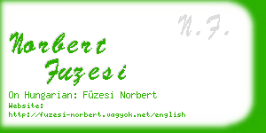 norbert fuzesi business card