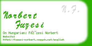 norbert fuzesi business card